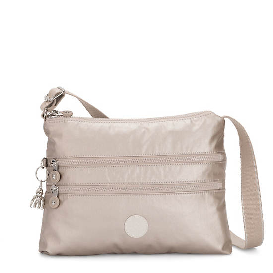 Kipling Alvar Metallic Çapraz Askılı Çanta Gümüş | TR 2148IL